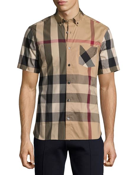 burberry cut out short sleeve|Burberry short sleeve shirt men.